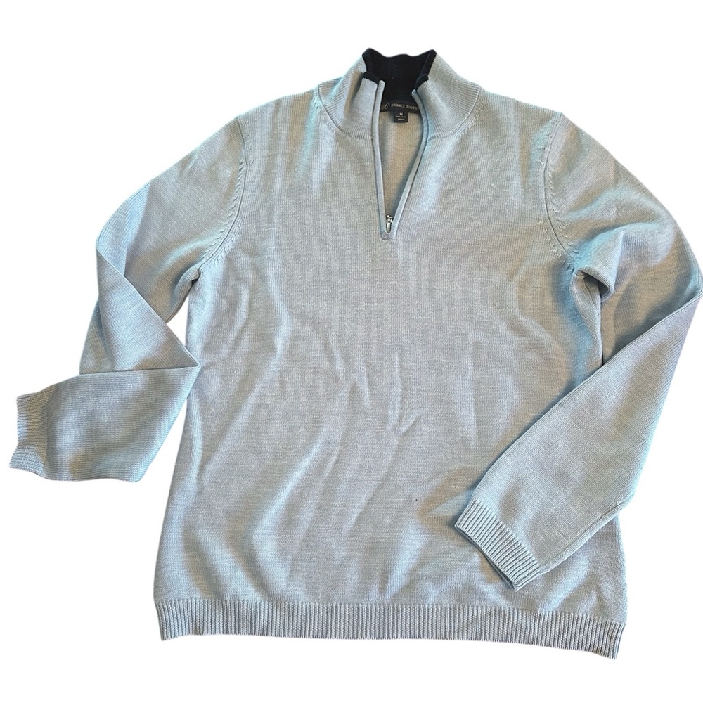 Women’s Brooks Brothers 100% Merino Wool Light Blue Sweater Medium